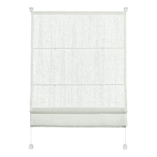 GARDINIA Rullgardin i Clipser, Transparent, Monteringskit ingår, Rullgardin med 2 EASYFIX-skenor, Vit, 70 x 140 cm 3392