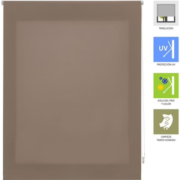 BLINDDECOR | Slät genomskinlig rullgardin –: 80 x 175 bredd i höjd – Mått persienntyg: 77 x 170 –: mörk
