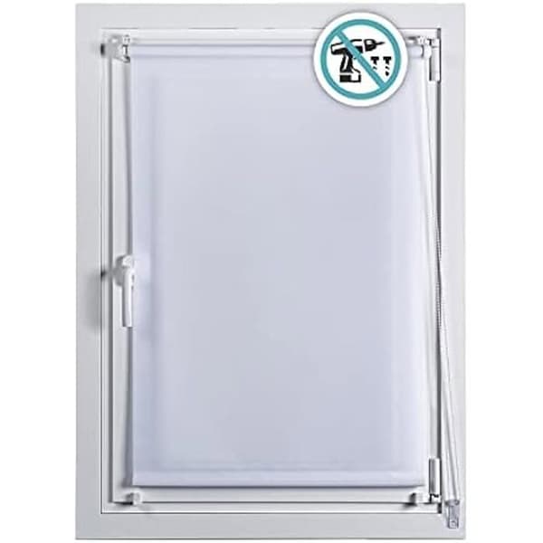 Stor Planet - Clip&amp;Fix rullgardin Vit Stor Planet 90 (L) x 180 (H) cm.