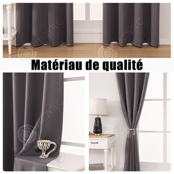 INN Gardin 132x183cm polyestergardiner 71-90% mörkläggning dubbel matt finish hög mörkläggning solskydd grå gardiner
