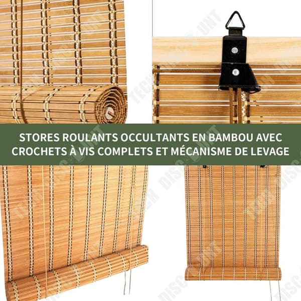 TD utomhus bambu rullgardin 1,5x2m mörkläggning bambu rullgardiner Brun bambu rullgardin Naturlig bambu rullgardin