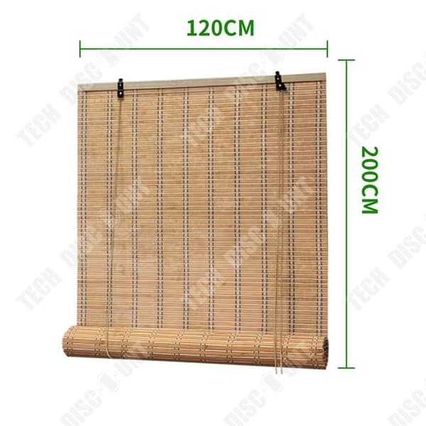 TD Butik bambu utomhus 1.2x2m rullgardiner i bambu mörkläggande Rullgardin i brunt bambu Rullgardin i naturligt bambu