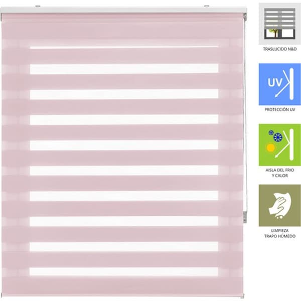 Natt- och dagrullgardin - Natt- och daggardin Storlek 65x250 - Natt- och daggardin Rosa Färg | BLINDECOR