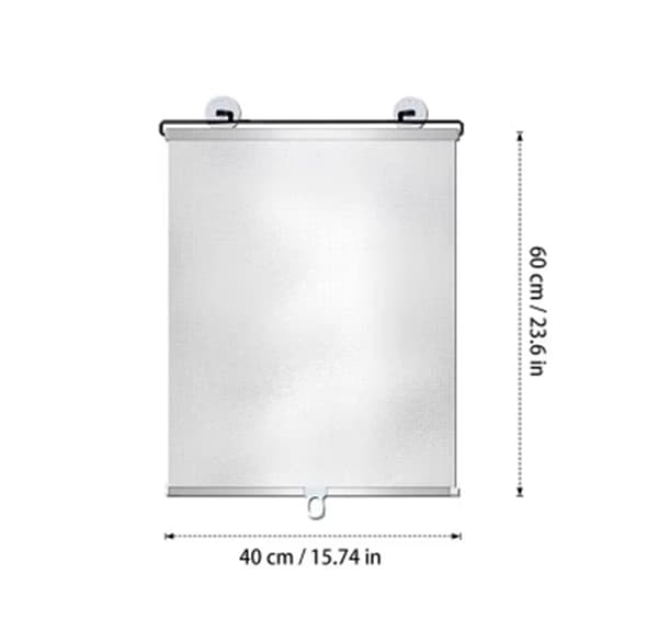2-pack Rullgardin mörkläggningmed Sugkoppar - Teleskopiska Portabla Solskydd Rullgardin, Silver