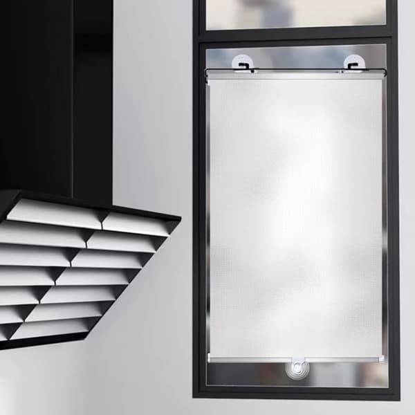 2-pack Rullgardin mörkläggningmed Sugkoppar - Teleskopiska Portabla Solskydd Rullgardin, Silver