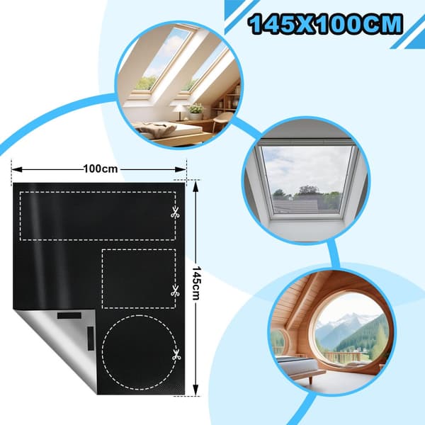 Fönster mörkläggningstyg takfönster mörkläggande solskydd 100% takfönster, 100*145cm