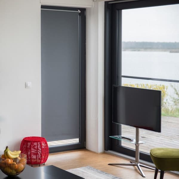 Relaxdays Rullgardin blackout, utan borrning, skyddar mot värme, dörrar, fönster, 70x165 cm, tyg 66 cm, grå