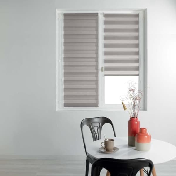 Butik rullgardin dag och natt - L3C - 90 x 180 cm - Polyester - Dezent - Taupe