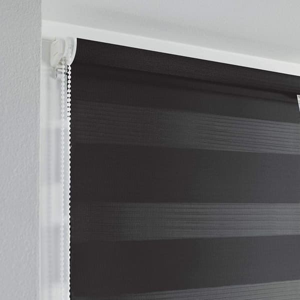 Dag- och nattrullgardin 60 x 90 cm polyester daynight Svart