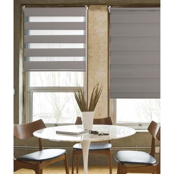 Rullgardin - MADECOSTORE - Taupe - L40 x H190cm - Skirt/avskärmningstyg - Fixering utan att borra