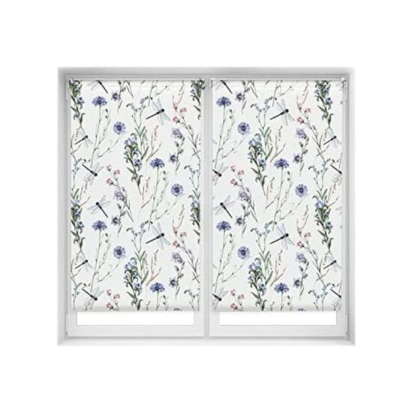 Pack x 2 EasyFix Genomskinliga rullgardiner, UTAN VERKTYG - Persienner Storlek 80x150 - Libellule Model Blind | BLINDECOR