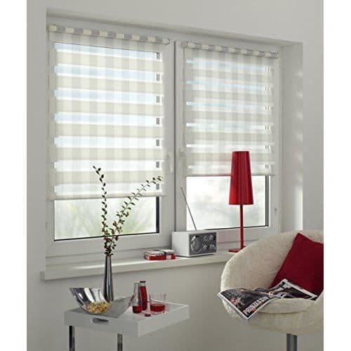 Gardinia easyfix fodrad rullgardin 33912 rutig 150 x 75 cm vit