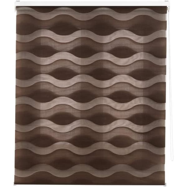 Blindecor Butik Dubbelväv, Dag/Natt, Brun, 100 x 180 cm (Bredd x Höjd) - 63184480