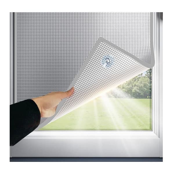 Selvklæbende aluminiumsfolie skyggefilm – varmeisolering, UV-beskyttelse og beskyttelse af privatlivets fred, velegnet til altanvinduer og udestuer Grå 50x50cm