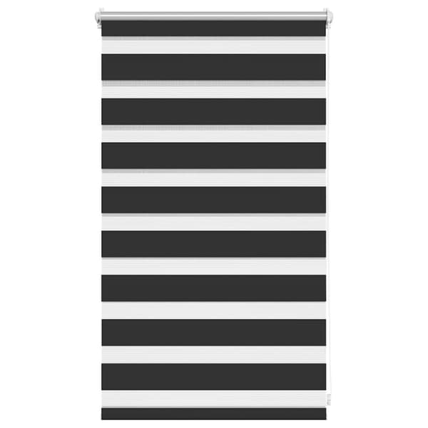 Rullgardin randig svart 50 x 100 cm transparent