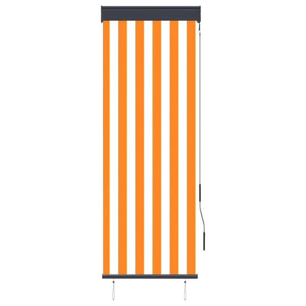 Rullgardin utomhus 60x250 cm vit och orange