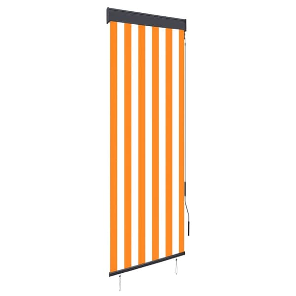 Rullgardin utomhus 60x250 cm vit och orange