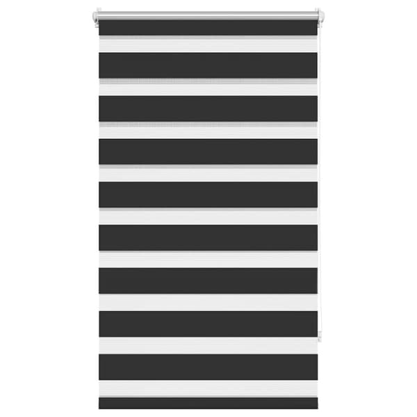 Rullgardin randig svart 70 x 120 cm transparent