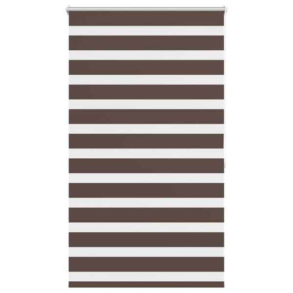 Rullgardin randig brun 80 x 175 cm transparent