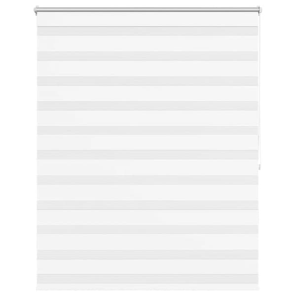 Rullgardin randig vit 120 x 175 cm transparent