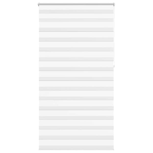 Rullgardin randig vit 120 x 230 cm transparent