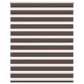 Miniatyrbild 2 av 2: Rullgardin randig brun 140 x 175 cm transparent