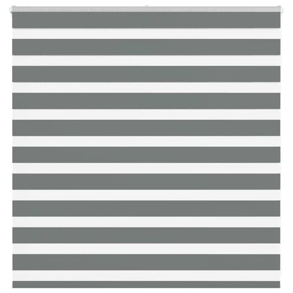 Rullgardin zebra mörkgrå 145x100 cm tyg bredd 140,9cm polyester