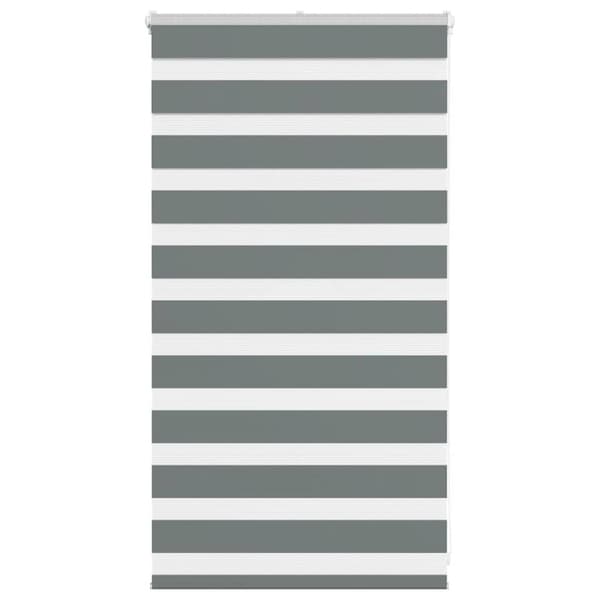 Rullgardin zebra mörkgrå 75x100 cm tyg bredd 70,9 cm polyester