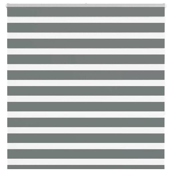Rullgardin zebra mörkgrå 145x150 cm tyg bredd 140,9cm polyester