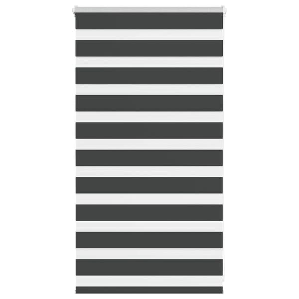 Rullgardin zebra svart 75x100 cm tyg bredd 70,9 cm polyester