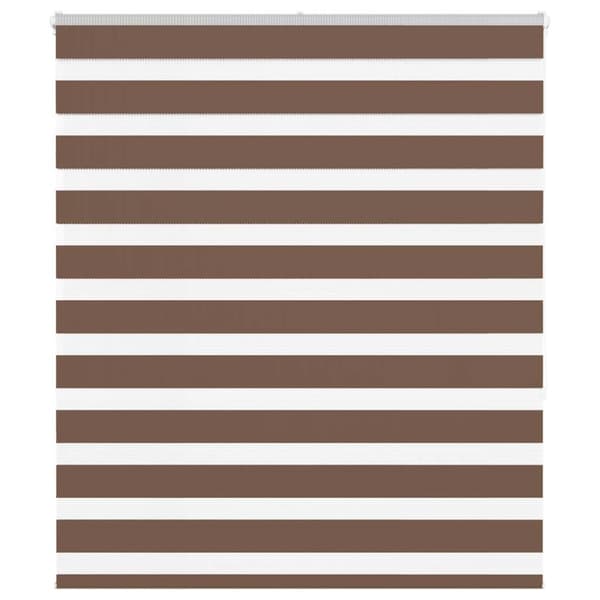 Rullgardin zebra brun 120x150 cm tyg bredd 115,9 cm polyester