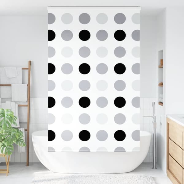 Duschrullgardin med kassett 140x240 cm tyg bredd 136 cm
