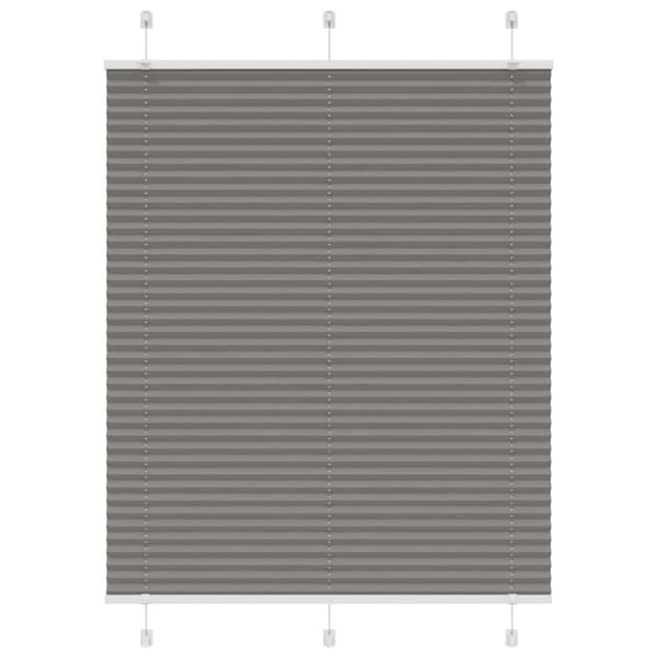 Plisserad persienn antracit 105x100 cm tyg bredd 104,4 cm