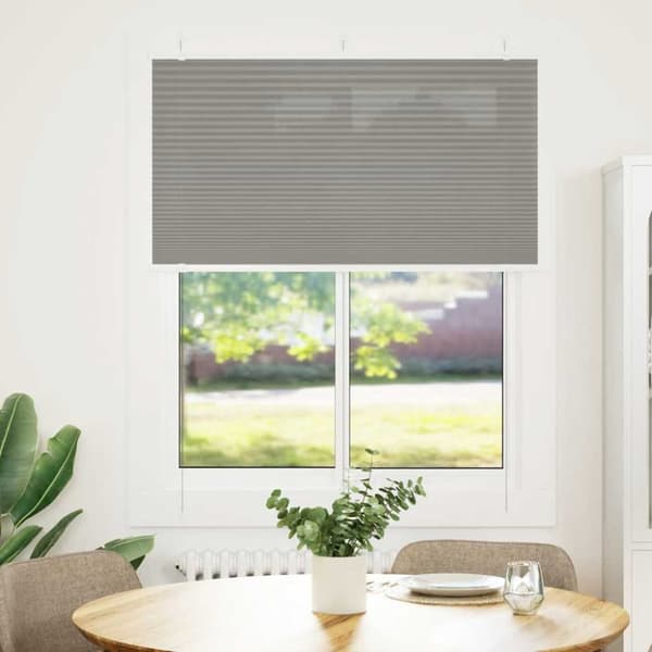 Plisserad persienn antracit 105x100 cm tyg bredd 104,4 cm