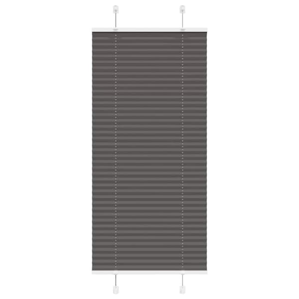 Plisserad persienn svart 65x100cm tyg bredd 64,4cm polyester