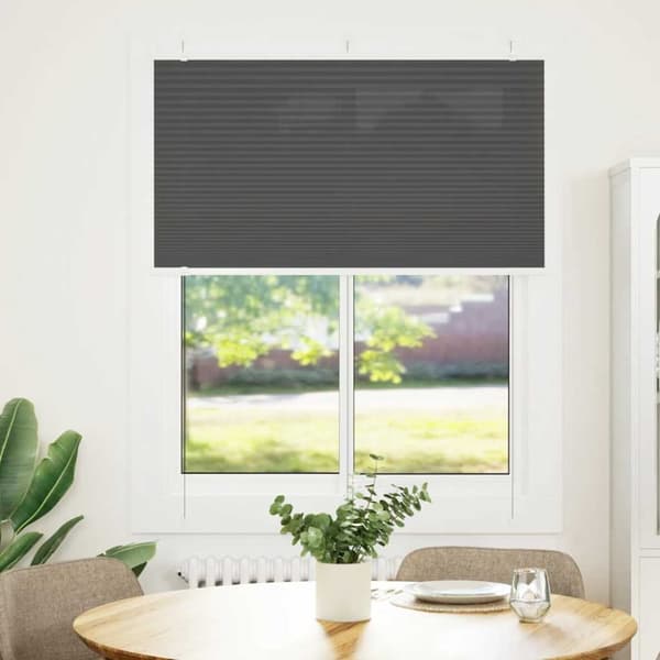 Plisserad persienn svart 105x100 cm tyg bredd 104,4cm polyester