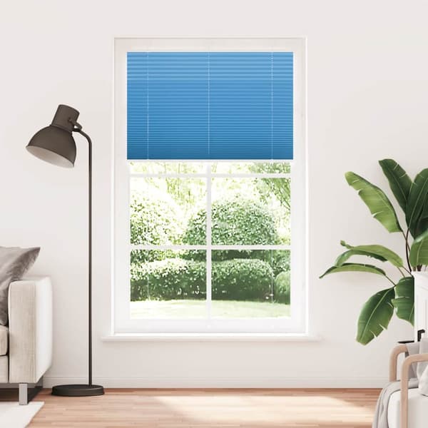 Plisserad persienn blå 115x200 cm tyg bredd 114,4cm polyester