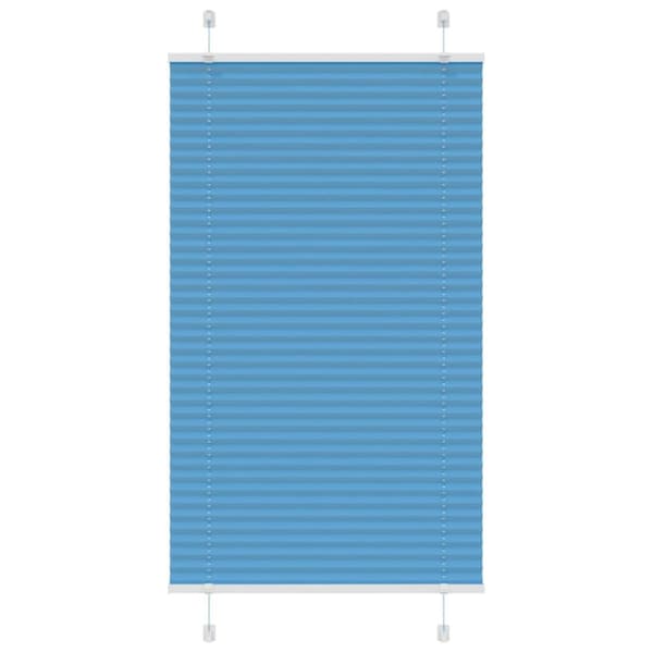 Plisserad persienn blå 80x150 cm tyg bredd 79,4 cm polyester