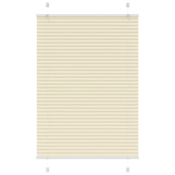 Plisserad persienn cremefärgad 90x100 cm tyg bredd 89,4 cm