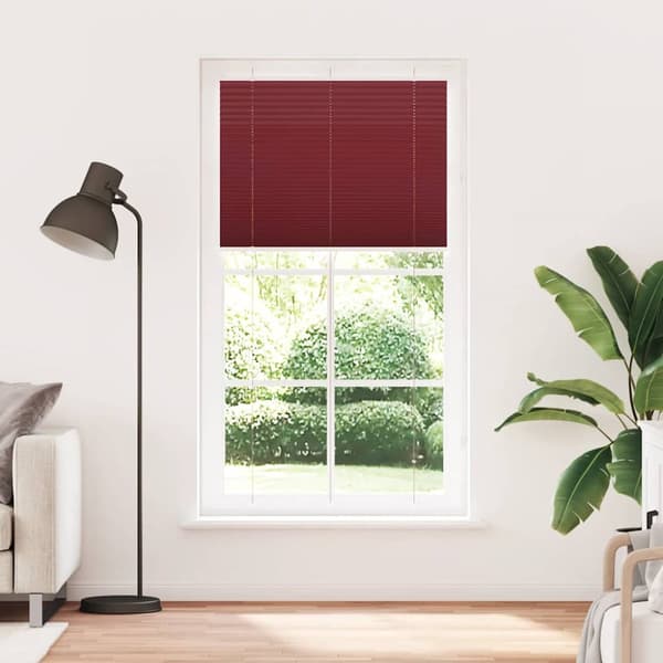 Plisserad persienn Bordeaux röd 105x200 cm tyg bredd 104,4 cm