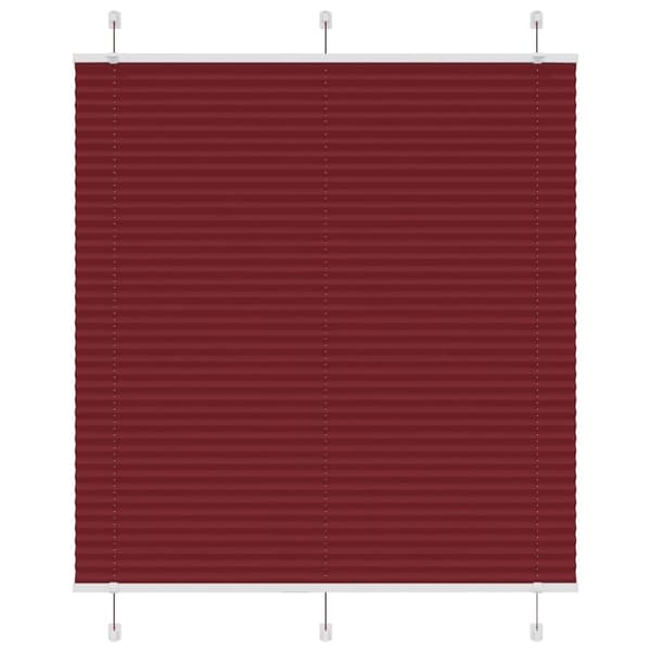 Plisserad persienn Bordeaux röd 120x150 cm tyg bredd 119,4 cm