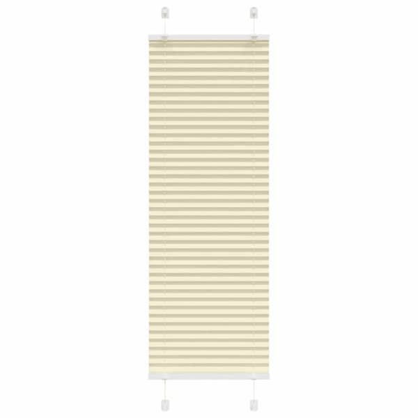 Plisserad persienn cremefärgad 45x100cm tyg bredd 44,4cm