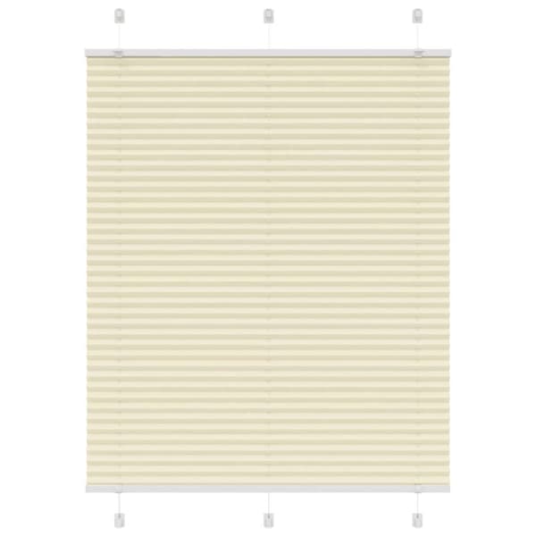 Plisserad persienn cremefärgad 105x100 cm tyg bredd 104,4cm
