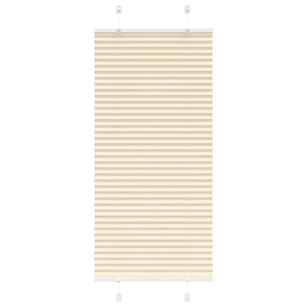 Plisserad persienn cremefärgad 65x150cm tyg bredd 64,4cm