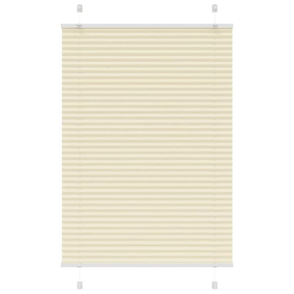Plisserad persienn cremefärgad 100x150 cm tyg bredd 99,4 cm