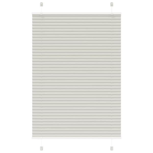 Plisserad persienn ljusgrå 100x100 cm tyg bredd 99,4 cm