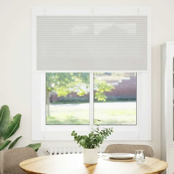 Plisserad persienn ljusgrå 120x150 cm tyg bredd 119,4cm