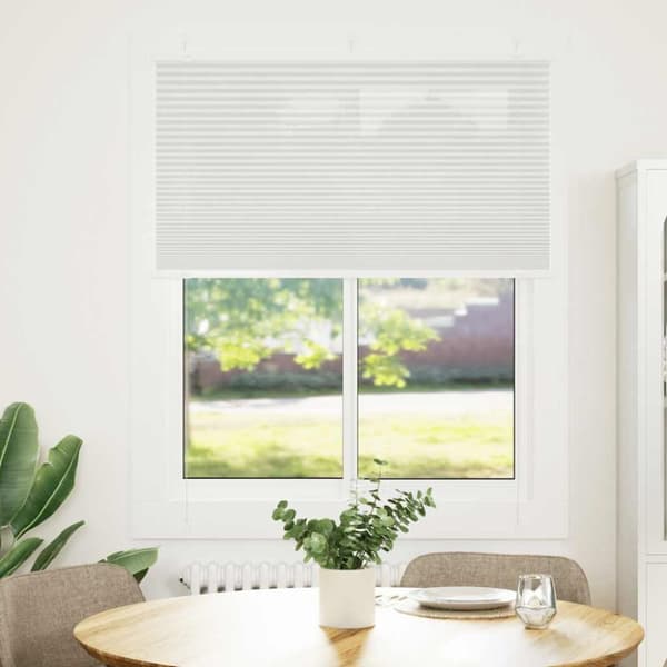 Plisserad persienn ljusgrå 110x100 cm tyg bredd 109,4cm