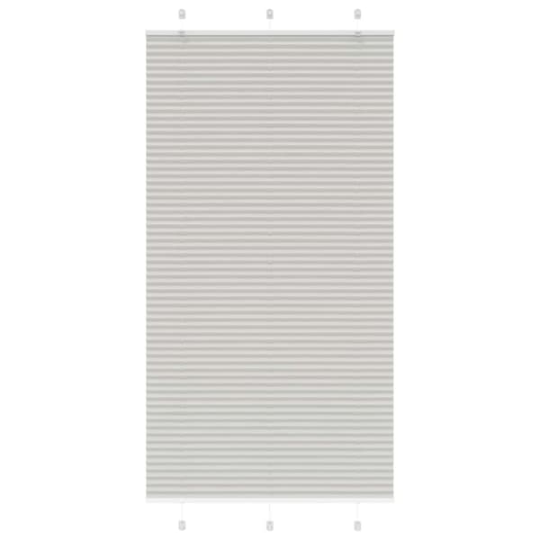 Plisserad persienn ljusgrå 110x200 cm tyg bredd 109,4cm