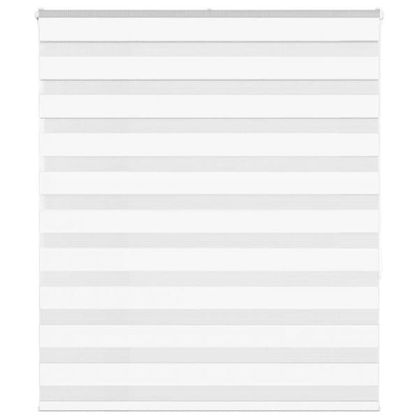 Rullgardin zebra vit 125x150 cm tyg bredd 120,9 cm polyester